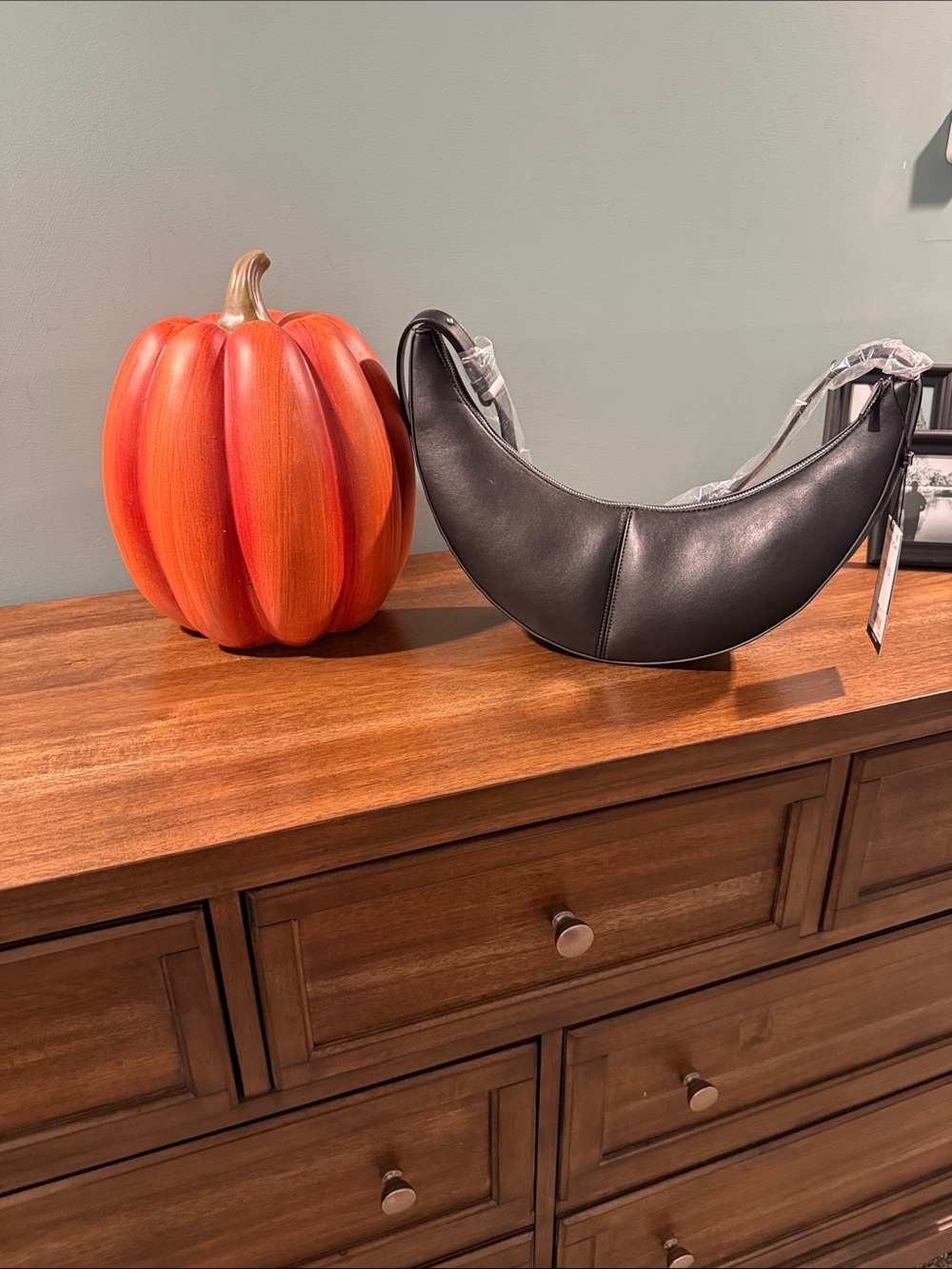 BCBG Black Crescent Shoulder Bag